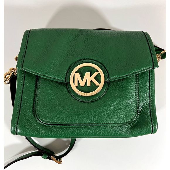 Michael Kors Bags Michael Kors Green Crossbody Bag Purse With Gold Hardware And Adjustable